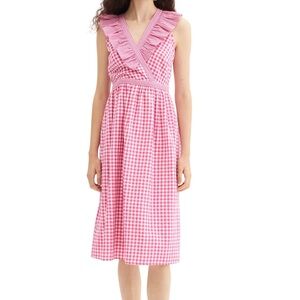 NWT Compañia‎ Fantastica Gingham Midi Dress - L